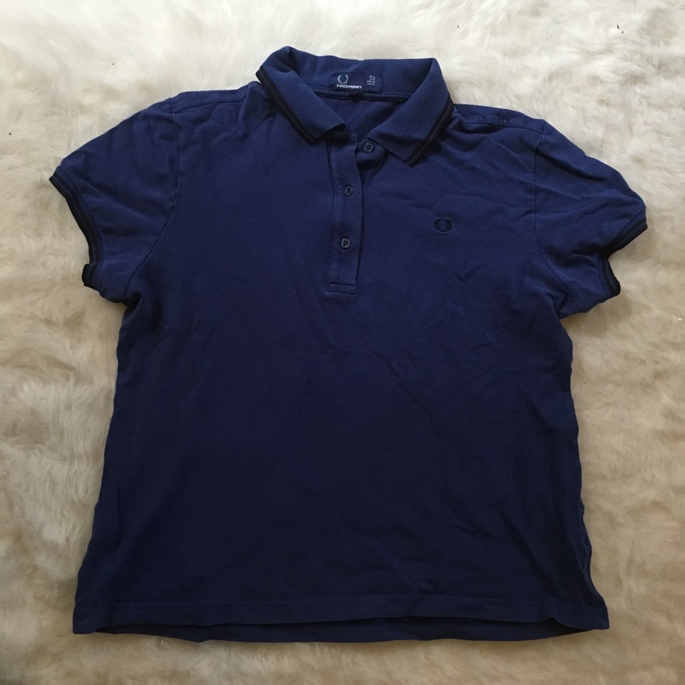 Women’s navy and black twin tipped Fred Perry